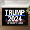 Custom Family Name Trump 2024, Trump Doormat, Personalized Doormat For Trump Fan, Election 2024