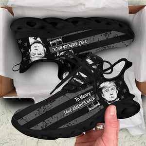 Trump Let's Make America Great Again MaxSoul Shoes, Personalized Trump Sneakers, Trump Shoes, Election 2024