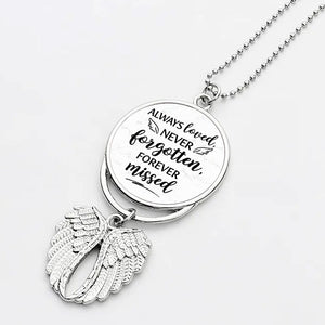 Always Love, Never Forgotten, Personalized Wings Keychain, Car Hanger, Custom Photo