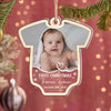 First Christmas Baby Onesie, Personalized Acrylic Shape Ornament, Baby Ornaments, New Born Gift, Custom Photo