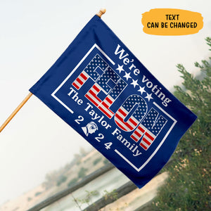 Voting For Felon Trump, Personalized House Flag, Gift For Trump Fans, Election 2024