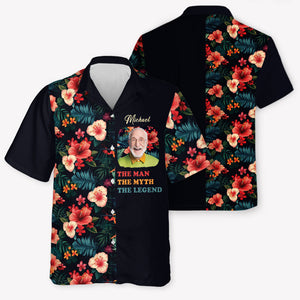 The Man The Myth The Legend, Personalized Hawaiian Shirt, Custom Photo