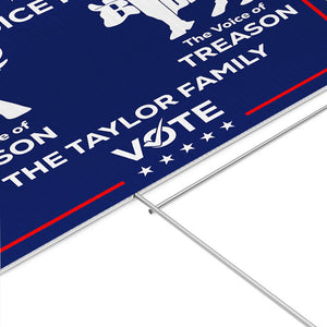 The Voice Of Reason Trump, Personalized Yard Sign, Trump Sign, Election 2024
