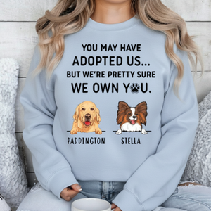 We Own You, Personalized Custom Hoodie, Sweater, Sweatshirt, Christmas Gift for Dog Lovers