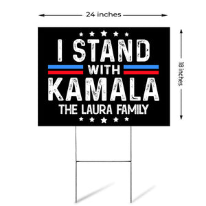 We Stand With Kamala Harris, Personalized Yard Sign, Kamala Harris Sign, Vote Kamala, Election 2024