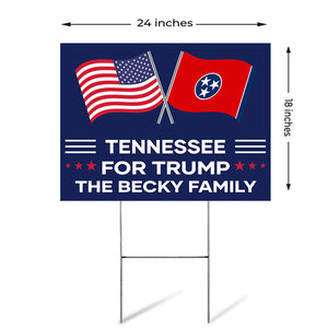 State Vote For Trump, Personalized Yard Sign, Trump Sign, Election 2024
