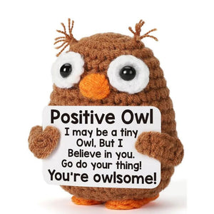 Emotional Support Animal Crochet Toys Handmade Gifts with Message for Women Men Friends Coworkers, Birthday Christmas Valentine's Gift