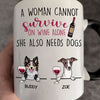 A Woman Cannot Survive On Wine Alone, Personalized Shirt And Mug, Birthday Gift, Gifts For Dog Lovers, Custom Photo