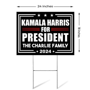 Kamala Harris For President 2024, Personalized Yard Sign, Kamala Harris Sign, Election 2024