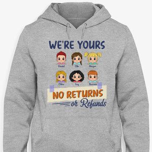 No Returns Or Refunds Peeking Kids, Personalized Shirt, Funny Gift For Dad, Mom, Grandma, Grandpa, Custom Photo