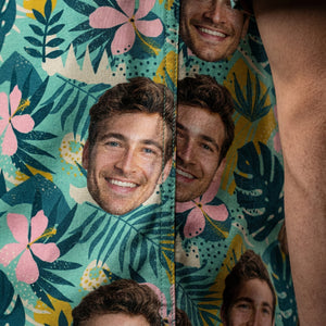 Custom Face Hawaiian Pattern, Beach Shirt, Personalized Hawaiian Shirt, Custom Photo