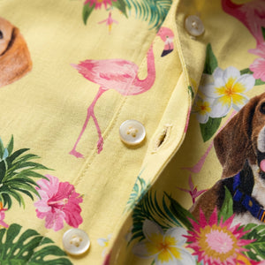 Pet Face Flamingo Hawaiian Pattern, Personalized Hawaiian Shirt, Custom Photo