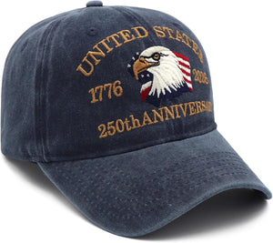 250 Anniversary USA Hat, USA America 250Th Anniversary Hat 1776-2026 Eagle Patriotic Embroidery Baseball Cap