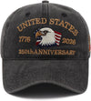 250 Anniversary USA Hat, USA America 250Th Anniversary Hat 1776-2026 Eagle Patriotic Embroidery Baseball Cap