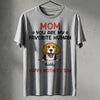 PersonalFury Unisex "Favorite Human" Personalized Dog Mom Mother's Day Shirt - Custom Graphic Tee, 100% Cotton
