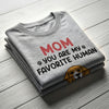 PersonalFury Unisex "Favorite Human" Personalized Dog Mom Mother's Day Shirt - Custom Graphic Tee, 100% Cotton
