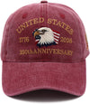 250 Anniversary USA Hat, USA America 250Th Anniversary Hat 1776-2026 Eagle Patriotic Embroidery Baseball Cap