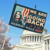 We Are Not Going Back, Two Sides Hand Flag, Gift For Kamala Harris Supporters, Election 2024
