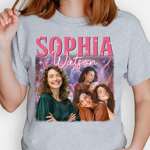 Custom Multi Photo Light Tee, Retro Vintage Bootleg Shirt, Personalized Shirt, Gift For Your Loved One, Custom Photo