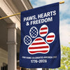 Paw Hearts And Freedom, America 250th Anniversary Garden Flags, Decoration For Dog Lovers
