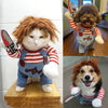 Deadly Doll Dog Costume, Knife-Wielding Canine Cosplay Outfit Dog Halloween Costume, Pet Accessories