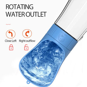 Dog Travel Water & Feeder Bottle, Outdoors Travel Portable With Bowl Multifunction, Pet Accessories