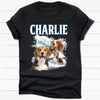 Moon Background Pet Photo, Personalized Bootleg Shirt, Gift For Pet Lovers, Custom Photo