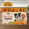 Welcome To The Pet House Fall Season, Personalized Doormat, Gifts For Pet Lovers