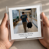 Personalised First Step Dad Acrylic Photo Block, Keepsake Gift, Square Shaped Plaque