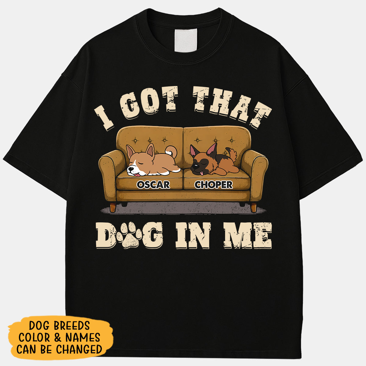 I Got That Dog Lazy On The Chair Personalized Photo Shirt, Washed Tee, Dog's Lover