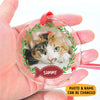 Christmas Photo Ornament, Personalized Glass Ornament, Pet Ornament, Custom Photo