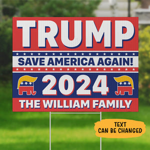 Trump Take America Back, Personalized Yard Sign, Trump Sign, Election 2024