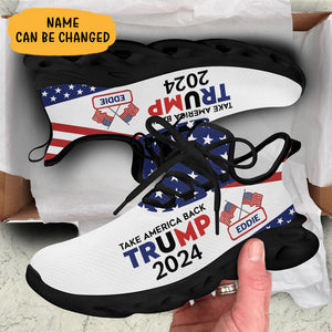 Trump Take America Back MaxSoul Shoes, Personalized Trump Sneakers, Trump Shoes, Election 2024