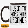 Personalized Mug Retirement Work With Legends, Custom Photo Mug, Retirement Gift