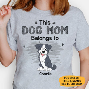 This Dog Mom Dog Dad Belongs To Pop Eyed, Personalized Shirt, Gift For Dog Lovers