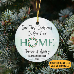 First Christmas In Our New House, Personalized Christmas Ornaments, Custom Holiday Gift