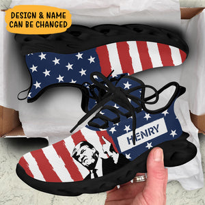 Custom Trump Face MaxSoul Shoes, Personalized Trump Sneakers, Trump Shoes, Election 2024