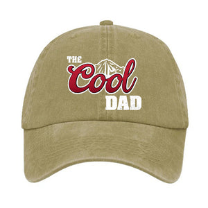 The Cool Dad Hat, Printed Vintage Cotton Washed Cap, Gifts For Dad, Gifts For Grandpa, Father's Day Gift