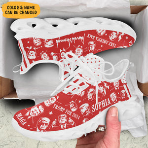 Custom Trump Silhouette MaxSoul Shoes, Personalized Trump Sneakers, Trump Shoes, Election 2024