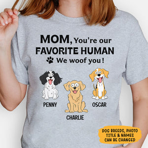 You're Our Favorite Human Pop Eyed, Personalized Shirt, Gift For Dog Lovers, Custom Photo