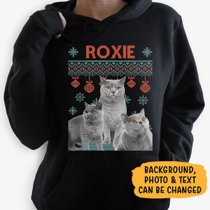 Custom Multi Photo Retro Vintage Dark Sweatshirt, Personalized Sweatshirt, Gift For Your Loved One, Custom Photo