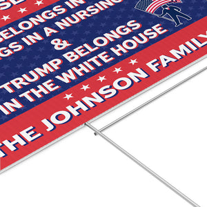 In This House We Believe Trump, Personalized Yard Sign, Trump Sign, Election 2024