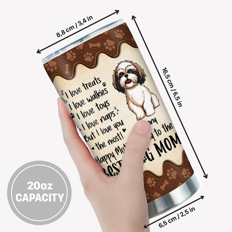 I Love Treats I Love Walkies, Personalized Tumbler Cup, Gifts For Dog Lovers