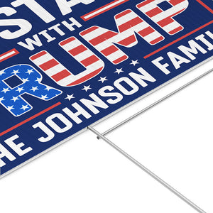 We Stand With Trump, Personalized Yard Sign, Trump Sign, Election 2024