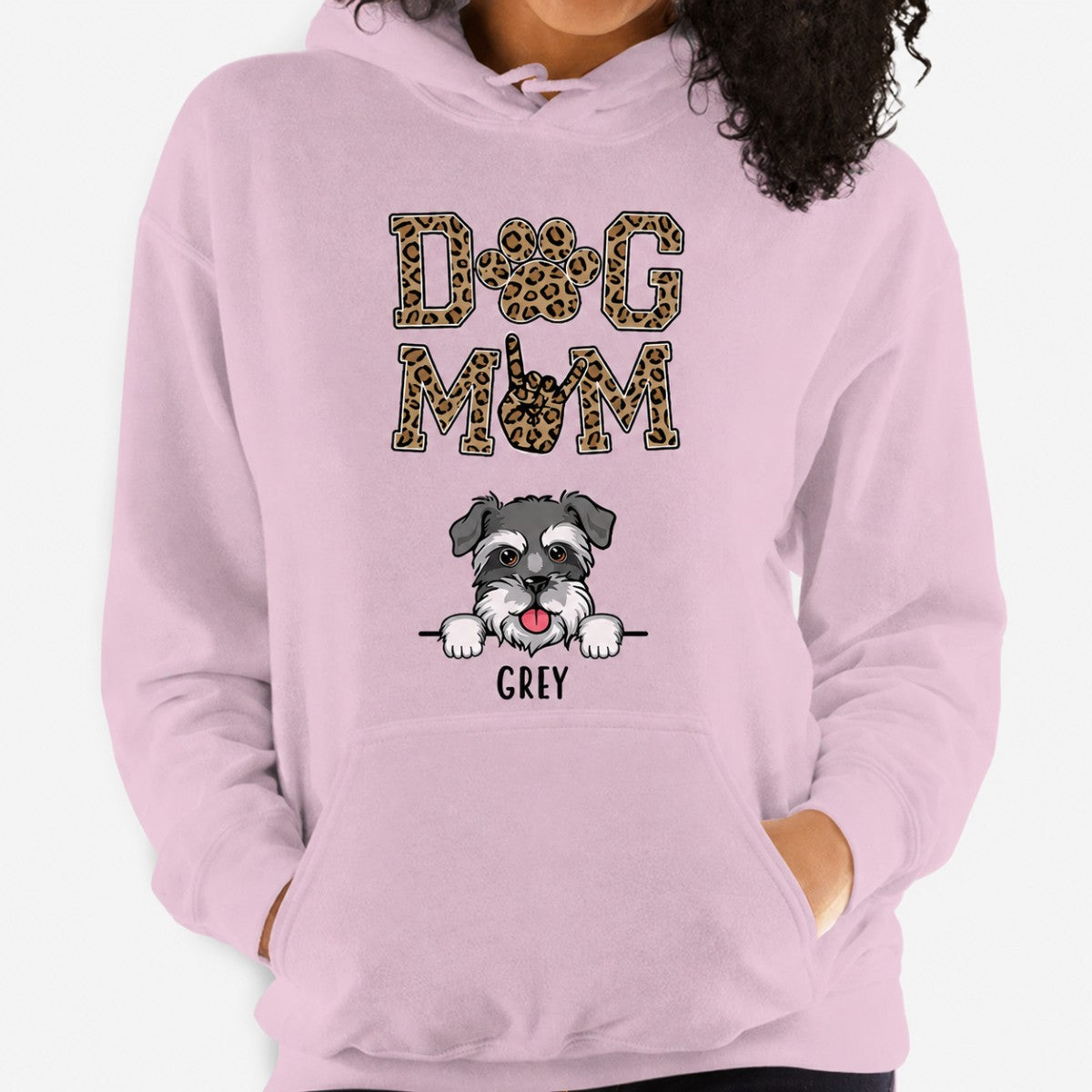 Dog Mom, Leopard, Personalized Custom Hoodie, Sweater, T shirts, Christmas Gifts for Dog Lovers