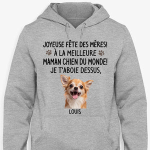 T Shirt Personnalisé Pas Cher, Joyeuse Fête Des Mères, À La Meilleure Maman Chien Du Monde, Je t'aboie Dessusm, Personnalisation Tee Shirt, Cadeau Personnalisé Homme, Cadeau Personnalisé Femme