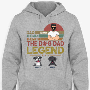 Dad The Man The Myth The Dog Dad Legend, Personalized Shirt, Gifts For Dog Dad