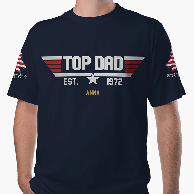 Top Papa Shirt, Personalized Shirt, Father's Day Gifts For Dad