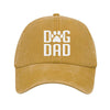 Dog Dad Hat, Printed Vintage Cotton Washed Cap, Gifts For Dog Dad, Father's Day Gift