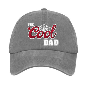 The Cool Dad Hat, Printed Vintage Cotton Washed Cap, Gifts For Dad, Gifts For Grandpa, Father's Day Gift